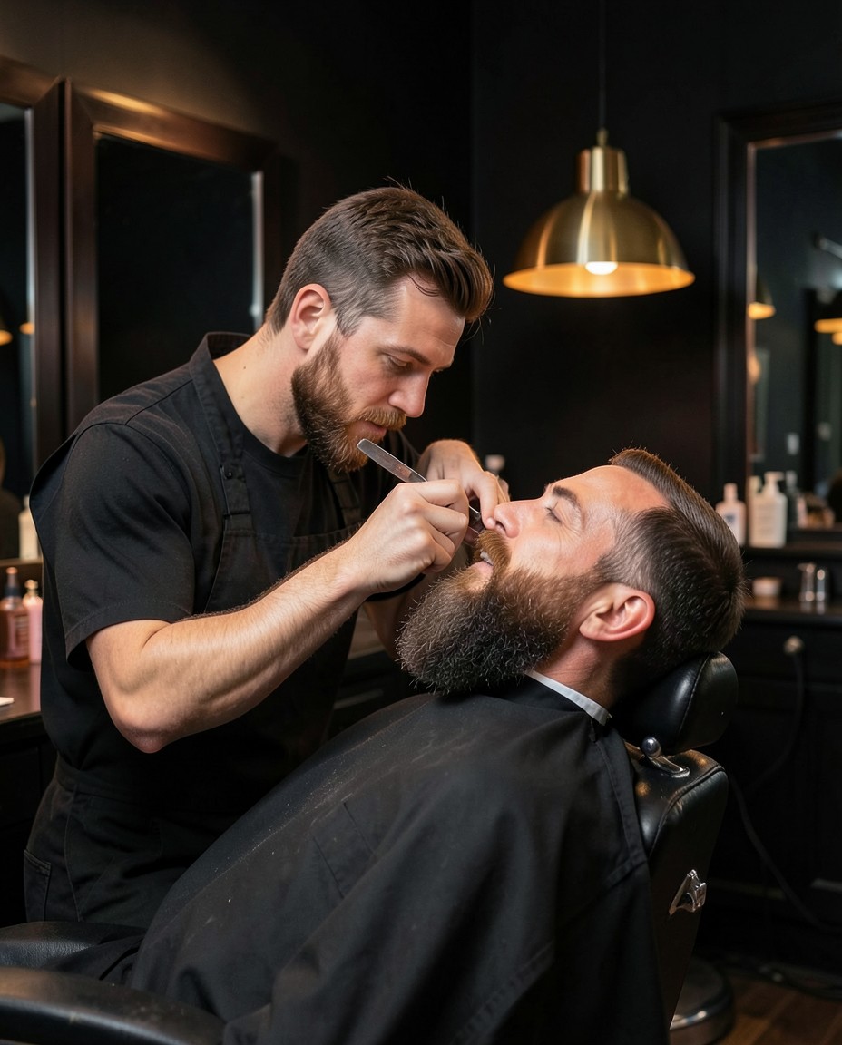 Servicio profesional de perfilado de barba
